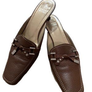 Stewart Weizman brown leather mule. Size 7 1/2